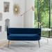 Everly Quinn Chynna 51.2" Velvet Flared Arm Loveseat Velvet in Blue | 28.5 H x 51.2 W x 27.2 D in | Wayfair 70E6121CBA3949B2B38E98BEEC40F02A