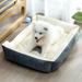 Tucker Murphy Pet™ Bransyn Dog Kennel Cat Kennel Mat All Seasons Universal Pet Supplies Suede/Cotton in Gray | 5 H x 17.7 W x 11.8 D in | Wayfair