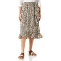 ONLY Women's ONLOLIVIA Long WRAP Skirt WVN NOOS Rock, Cloud Dancer/AOP:Sanny Zebra, M