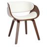 Design-Stuhl Weiß und dunkles Holz Nussbaum bent - Nussbaum / Weiß