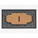 A1HC Mesh Border Rubber and Coir Large Heavy-Duty Outdoor Monogrammed Doormat, 23"X38" Black