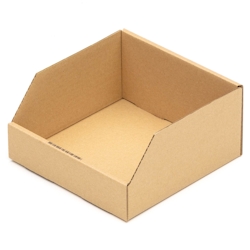 KK Verpackungen 300 Regalkartons 200 x 200 x 100 mm Sortierboxen Lagerboxen Aufbewahrung Wellpappe Image