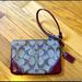 Coach Bags | Coach Wristlet Clutch Purse Maroon Or Cranberry And Tan | Color: Red/Tan | Size: Os