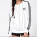 Adidas Tops | Adidas Originals Striped Sweatshirt - Size M Blue Label | Color: Black/White | Size: M