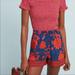 Anthropologie Shorts | Anthropologie Ett:Twa Wynnewood Printed Shorts Size Xs | Color: Blue/Red | Size: Xs