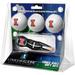Illinois Fighting Illini 3-Pack Golf Ball Gift Set with Black Crosshair Divot Tool
