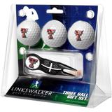 Texas Tech Red Raiders 3-Pack Golf Ball Gift Set with Black Crosshair Divot Tool