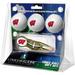 Wisconsin Badgers 3-Pack Golf Ball Gift Set with Gold Crosshair Divot Tool