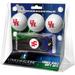 Houston Cougars 3-Pack Golf Ball Gift Set with Black Hat Trick Divot Tool