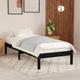 vidaXL Bed Frame Black Solid Wood 90x190 cm Single