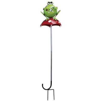 Sunset Vista Designs 065201 - Umbrella Froggy Solar Stake 41" (MF072) Lawn and Garden Animal Stakes