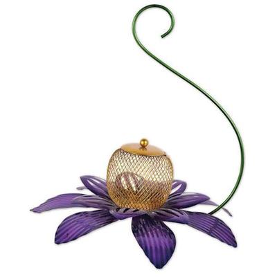 Sunset Vista Designs 401592 - Purple Flower Hanging Bird Feeder (93324) Lawn and Garden Lighted Bird Feeders