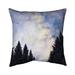 East Urban Home Starry Sky in Forest Square Pillow Cover & Insert Polyester/Polyfill blend in Blue | 17 H x 17 W x 5 D in | Wayfair