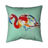 East Urban Home Flamingo Square Pillow Cover & Insert Polyester/Polyfill blend in Green | 21 H x 19 W x 5.25 D in | Wayfair