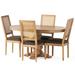 NFusion Dining Set Wood/Upholstered in Brown | 29.75 H x 40 W x 40 D in | Wayfair W1155139