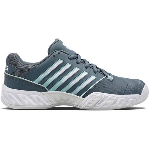 K-SWISS TENNIS Damen Tennisindoorschuhe Damen Tennisschuhe Bigshot Light 4 Carpet, Größe 42 in Grau/Grün/Weiß