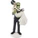 Trinx Demarie Wedding Skeleton Frankenstein Groom Carrying Bride Couple Figurine Resin in Black/White | 7.75 H x 4.5 W x 2.25 D in | Wayfair