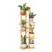 Red Barrel Studio® Rectangular Multi-Tiered Bamboo Plant Stand Wood/Solid Wood in Brown | 32 H x 15.7 W x 8.3 D in | Wayfair