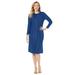 Plus Size Women's Cable Sweater Dress by Jessica London in Twilight Blue (Size 38/40)