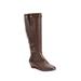 Extra Wide Width Women's The Ellington Wide Calf Boot by Comfortview in Dark Brown (Size 7 1/2 WW)