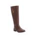 Women's The Azalia Wide Calf Boot by Comfortview in Brown (Size 10 M)