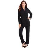 Plus Size Women's Ten-Button Pantsuit by Roaman's in Black (Size 36 W)