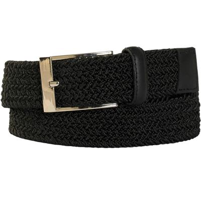 Men's Big & Tall Elastic Braided Belt by KingSize in Black (Size XL)