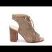 Jessica Simpson Shoes | Jessica Simpson Tinnay Block Heel Sandal | Size 9.5 | Tan | Faux Suede | Lace-Up | Color: Tan | Size: 9.5