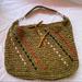 J. Crew Bags | J. Crew Woven Ribbon And Straw Bag With Leather Strap | Color: Green/Tan | Size: Os