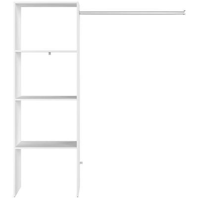 Kleiderschrank 3 Fächer, Garderobe 160 x 40 x 180 cm, weiß ELYSEE - Weiß