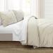 Lush Decor Ravello Pintuck BIAB Soft Reversible Printed Comforter With Sheet