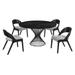 Cirque Polly 5 Piece Black Dining Set