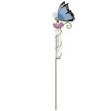 Sunset Vista Designs 402230 - Blue Butterfly Rain Gauge Garden Stake