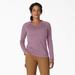 Dickies Women's Cooling Long Sleeve Pocket T-Shirt - Mauve Shadow Heather Size M (SLF400)