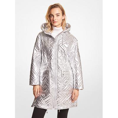 Michael Kors Quilted Metallic Ciré Puffer Jacket ...