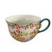 Anthropologie Dining | Anthropologie Cadiz Floral Mug With Teal Handle | Color: Green/White | Size: Os