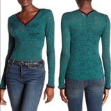 Free People Tops | Intimately Free People Green Lace Top | Color: Blue/Green/Red | Size: S