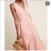 Anthropologie Dresses | Anthropologie First Monday Rosalyn Midi Dress Button Down | Color: Pink | Size: Xs
