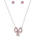 Coach Jewelry | Coach Bowtie Necklace & Earring Set | Color: Pink/Silver | Size: Os