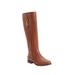 Wide Width Women's The Azalia Wide Calf Boot by Comfortview in Cognac (Size 8 1/2 W)