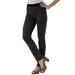 Plus Size Women's Invisible Stretch® All Day Straight-Leg Jean by Denim 24/7 in Black Denim (Size 34 W)