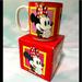 Disney Dining | Disney Vintage 90s Nwt Disney Store Minnie Mouse Smiley Faces Ceramic Mug W/Box | Color: Red/Yellow | Size: 12oz Box 4”X4”X4”