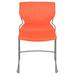 Flash Furniture Everleigh 661 lb. Capacity Full Back Stack Chair w/ Powder Coated Frame Plastic/Acrylic/ in Orange/Gray | Wayfair RUT-438-OR-GG