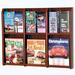 Rebrilliant Divulge 6 Magazine/12 Brochure Wall Display W/Brochure Inserts Wood/Plastic in Brown | 17 H x 5 W x 27 D in | Wayfair