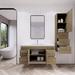 Brayden Studio® Bastos 47" Wall-Mounted Single Bathroom Vanity Set Wood/Plastic in Brown | 22 H x 47.24 W x 19.69 D in | Wayfair