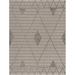 Gray/White 87 x 31 x 0.59 in Area Rug - Foundry Select Boff Geometric Beige/Gray Area Rug Polyester | 87 H x 31 W x 0.59 D in | Wayfair