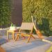 Corrigan Studio® Jalieah Indoor/Outdoor Folding Chair Solid Wood in Orange/Gray/Brown | 29 H x 23.5 W x 31 D in | Wayfair