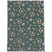 White Area Rug - Red Barrel Studio® HARRIET FLORAL Outdoor Rug By Becky Bailey Polyester in White, Size 24.0 W x 0.08 D in | Wayfair