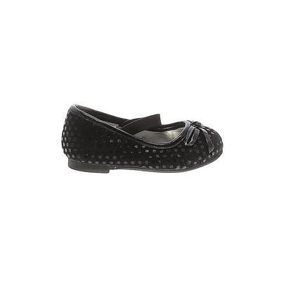 The Children's Place Flats: Ballet Chunky Heel Feminine Black Solid Shoes - Kids Girl's Size 4