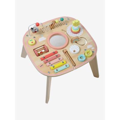 Baby Spieltisch mit Musikinstrumenten, Holz FSC® rosa von vertbaudet